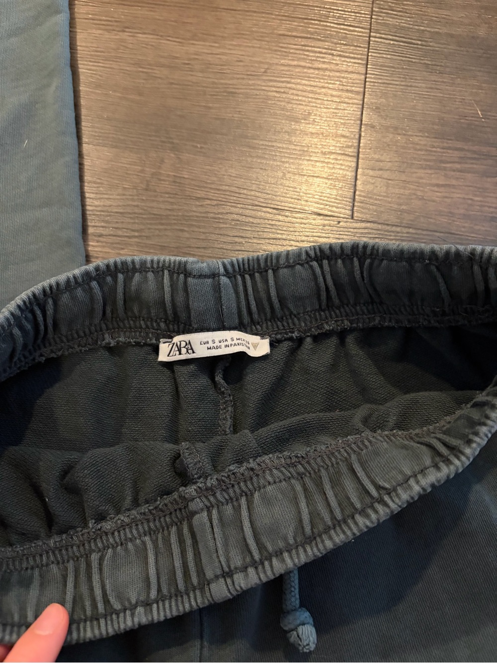 Zara Cotton Gray Pants for Women - Picture 2 of 4
